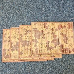 Floral Bamboo Placemats - Set of 6